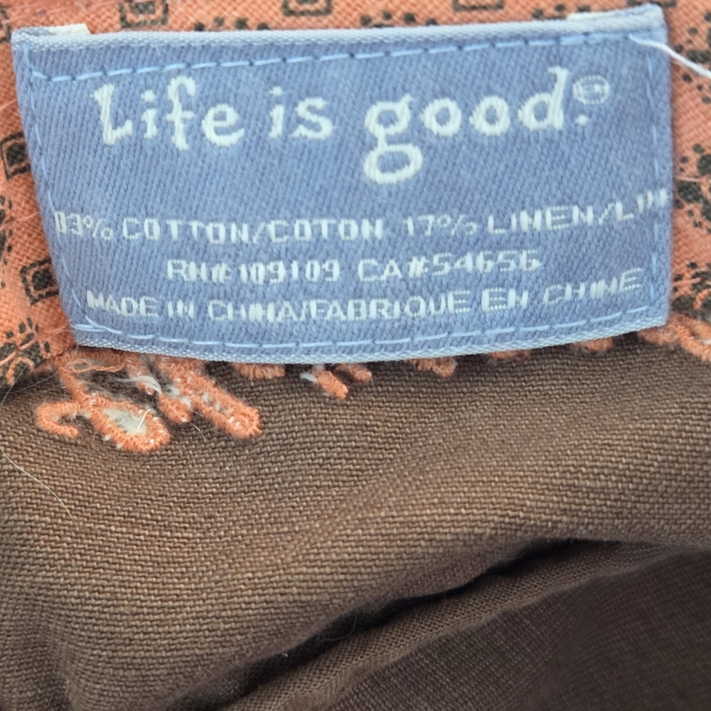 LIFE IS GOOD Floral Band CADET CAP Linen Cotton Twill Feminine Military Gorpcore - Picture 6 of 13